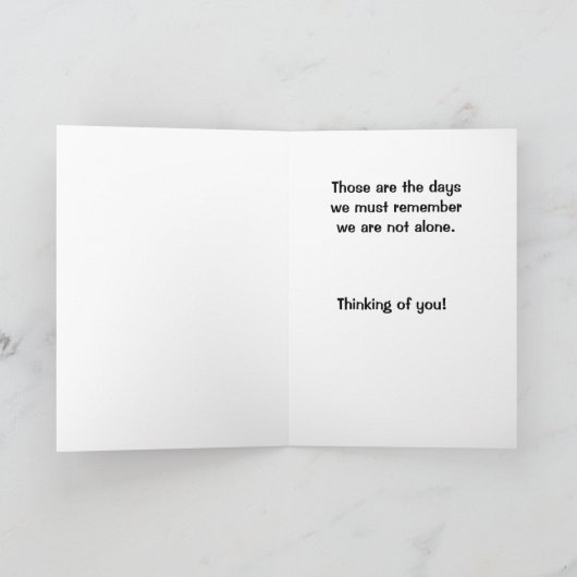 Carte Vous n'êtes pas seul (Intérieur)