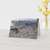 Carte Vous N'Êtes Pas Seul Solitaire Hiker Mountain Symp (Fleur jaune)