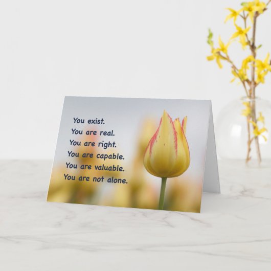 Carte Vous N'Êtes Pas Seule (Fleur jaune)