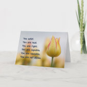 Carte Vous N'Êtes Pas Seule (Devant)