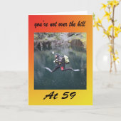 Carte Vous n'êtes pas trop vieux à 59 ans (Fleur jaune)