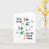 Carte Vous n'êtes pas vieux, vous êtes des étoiles moder (Fleur jaune)