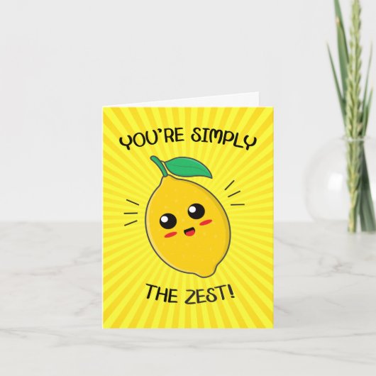 Carte Vous n'êtes que le jeu de nourriture Zest Valentin (Devant)