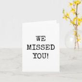 Carte Vous nous avez manqué, Minimaliste (Fleur jaune)