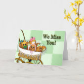 CARTE VOUS NOUS MANQUEZ - HUMOUR POTATO SPUDS COLLECTION (Fleur jaune)