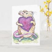 Carte Vous penser avec amour (Fleur jaune)