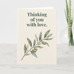 Carte Vous penser avec amour Branche d'olive Sympathie
