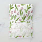 Carte Vous penser avec Tulipe rose moderne (Intérieur)
