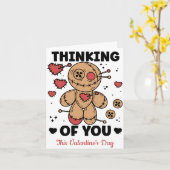 Carte Vous penser, cette poupée vaudou de la Saint-Valen (Fleur jaune)