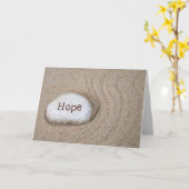 Carte vous pensez à Hope on rock dans le sable de plage (Fleur jaune)