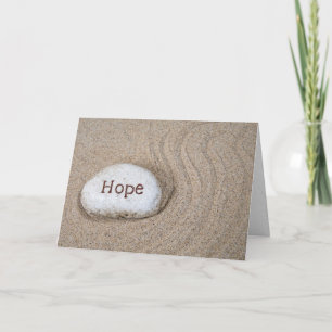 Carte vous pensez à Hope on rock dans le sable de plage