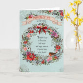 Carte vous pensez à noël (Fleur jaune)