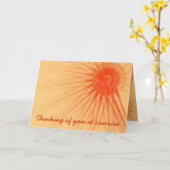 Carte Vous pensez à Orange Sunshine Rays Template (Fleur jaune)