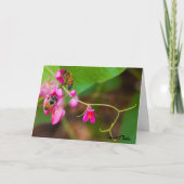 Carte Vous pensez aux abeilles Fleurs de vigne corallien (Devant)