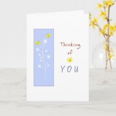 Carte Vous pensez aux papillons jaunes (Fleur jaune)