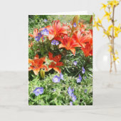 Carte Vous pensez, Orange Lillies (Fleur jaune)