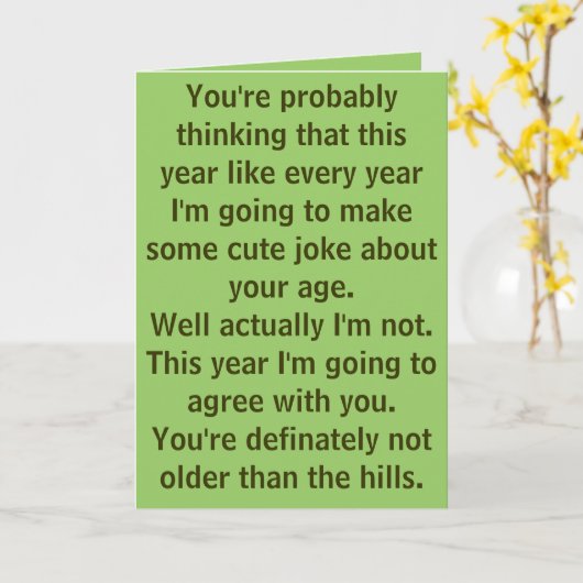 Carte Vous pensez probablement que cette année comme ev. (Fleur jaune)