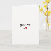 Carte Vous Plus Moi Égale Amour (Fleur jaune)