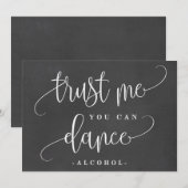 Carte Vous Pouvez Danser Symbole D'Alcool - Jolie Callig (Devant / Derrière)