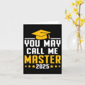 Carte Vous Pouvez M'Appeler Master 2025 Masters Diplôme (Fleur jaune)