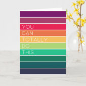 Carte Vous Pouvez Totalement Faire Ça| Rainbow Stripe Mo (Fleur jaune)