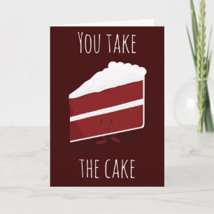 Carte Vous prenez le gâteau Merci de dessert de Velours