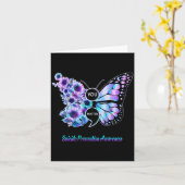 Carte Vous Prévention du suicide Semicolon Papillon (Fleur jaune)