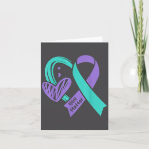 Carte Vous Prévention du Suicide Sensibilisation Turquoi