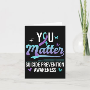 Carte Vous Prévention du suicide Sensibilisation Turquoi