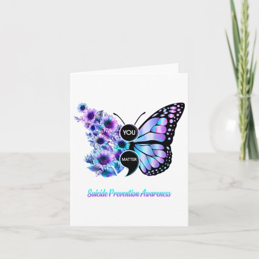 Carte Vous Problème Prévention du Suicide Semicolon Papi (Devant)