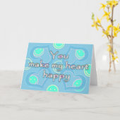 Carte Vous rendez mon coeur heureux (Fleur jaune)