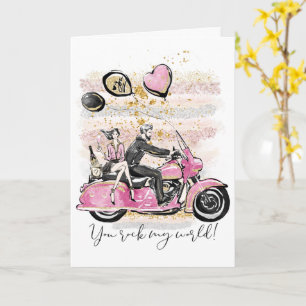 Carte Vous Rock My World Sublimation de motocyclette e