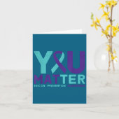 Carte Vous - Ruban de sensibilisation au violet sarcelle (Fleur jaune)