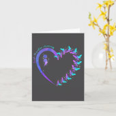 Carte Vous Ruban de sensibilisation au violet sarcelle d (Fleur jaune)