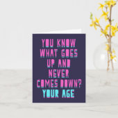 Carte Vous savez ce qui monte et ne descend jamais? Votr (Fleur jaune)