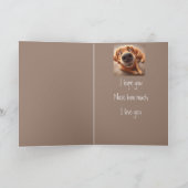 Carte Vous savez combien je vous aime Chien Mignon  (Intérieur)