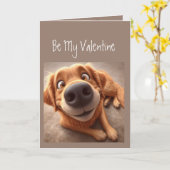 Carte Vous savez combien je vous aime Chien Mignon  (Fleur jaune)