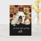 Carte vous savez que vous obtenez vieux, drôle, joyeux (Fleur jaune)