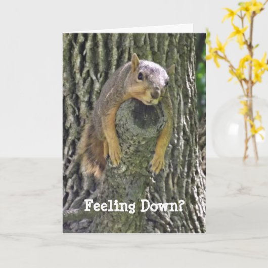 Carte Vous sentez-vous en baisse ? Support Hang in There (Fleur jaune)