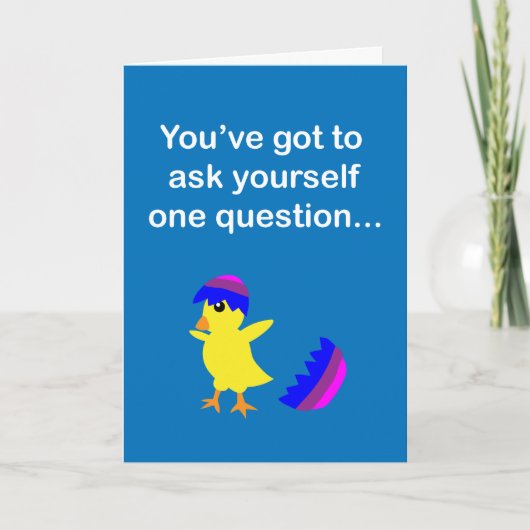 Carte Vous sentez-vous maladroit ? Salutation de Pâques (Devant)