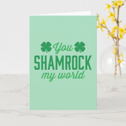 Carte Vous Shamrock mon monde (Fleur jaune)