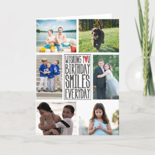 Carte Vous souhaitant l'anniversaire sourit quotidien