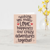 Carte Vous Souhaitant Un Amour Infini Et Des Aventures F (Fleur jaune)