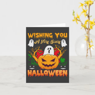 Carte Vous souhaitant un Halloween très effrayant