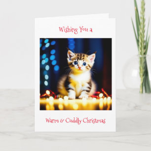 Carte Vous souhaitant un Noël chaleureux et câlin