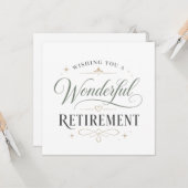 Carte Vous souhaitant une merveilleuse retraite (Devant/Arrière en situation)