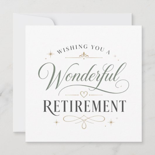 Carte Vous souhaitant une merveilleuse retraite (Devant)
