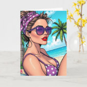 Carte Vous souhaiter un bel été | Salut (Fleur jaune)