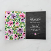 Carte Vous souvenir dans la prière avec la couronne flor (Intérieur)