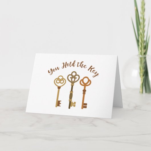 Carte Vous Tenez La Clé (Devant)